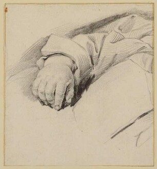 Studie einer Hand mit bekleidetem Arm