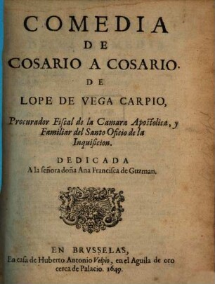 Comedia de Cosario a Cosario