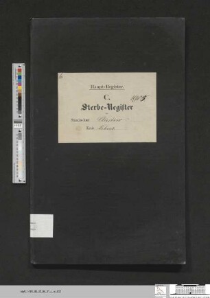 Sterberegister Kliestow 1905