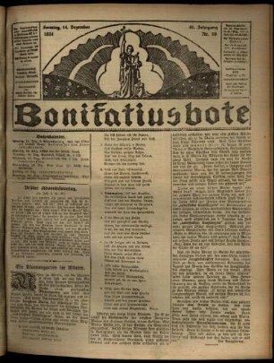 Erste Ausgabe vom Sonntag, den 14. Dezember 1924.