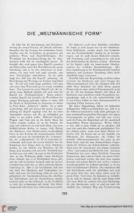 Die "weltmännischer Form"