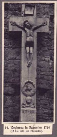 Bei Blieskastel. Kruzifix 1710