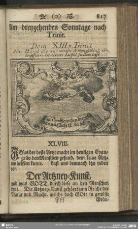 XLVIII. Die Artzney-Kunst