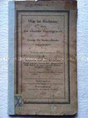 Broschüre zum Braunschweiger Aufstand 1830