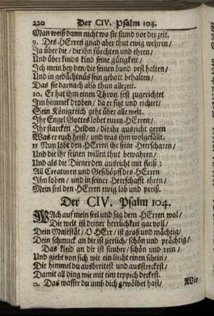 Der CIV Psalm 104. - Der CXIV. Psalm 114.