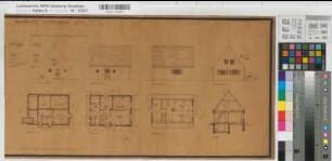 Einfamilienhaus Westfalennorm 1637N Grundrisse, Ansichten, Schnitt (1937) 1 : 100 29,5 x 59 Pause Westfälische Heimstätte Dortmund Wohnungsgesellschaft Münsterland