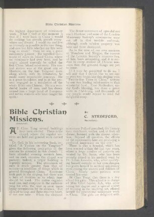 Bible christian missions