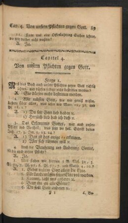 Capitel 4. Von unseren Pflichten gegen Gott.