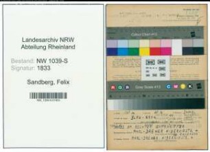 Entnazifizierung Felix Sandberg , geb. 12.11.1913 (Laborant)