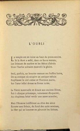 Les trophées : Oeuvres