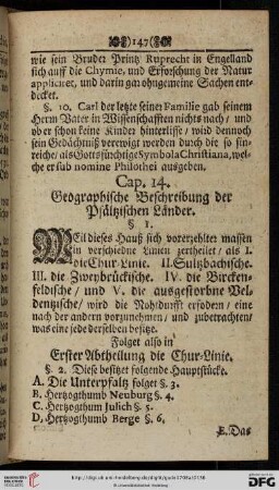Cap. 14. Geographische Beschreibung