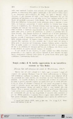 Tempio creduto di M. Aurelio rappresentato [...]