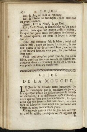 Le Jeu de la Mouche.