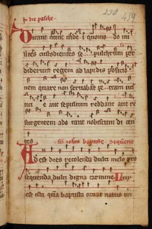 In dominica Resurrectionis versiculus antiphonae