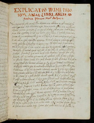 59r-116v Explicatio priorum analyticorum Aristotelis