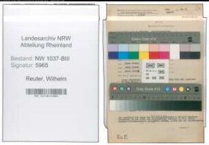 Entnazifizierung Wilhelm Reuter , geb. 29.01.1896 (Schulhausmeister)
