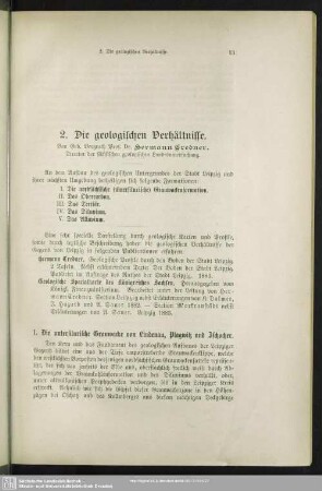 2. Die geologischen Verhältnisse