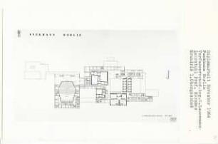 Funkhaus, Berlin-Mitte (Diplomarbeit bei Bernhard Hermkes): Grundriss 1. Obergeschoss 1:200