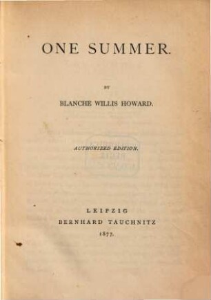 One summer