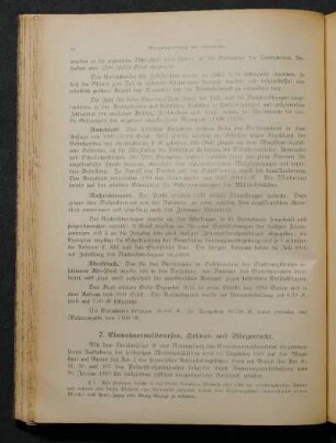 7. Einwohnermeldewesen, Heimat- und Bürgerrecht.