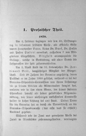 1. Prosaischer Theil.