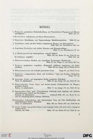 Möbel (Nr. 1-217)