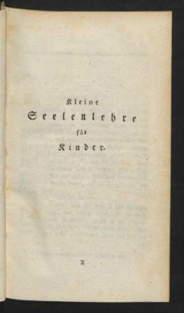 Kleine Seelenlehre für Kinder