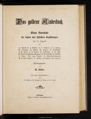Das goldene Kinderbuch : eine Auslese der besten und schönsten Erzählungen für die Jugend