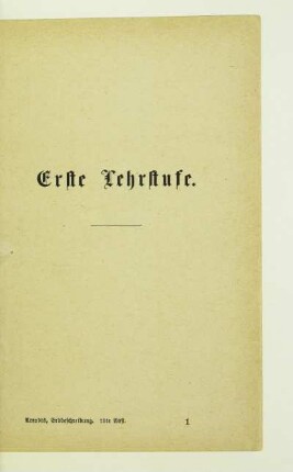 Erste Lehrstufe