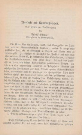 280-317 Theologie und Naturwissenschaft : eine Studie zur Verständigung