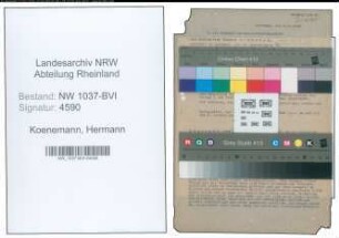 Entnazifizierung Hermann Koenemann , geb. 29.11.1891 (Buchhalter)