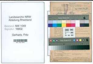 Entnazifizierung Fritz Gerhartz , geb. 12.08.1883 (Lehrer)