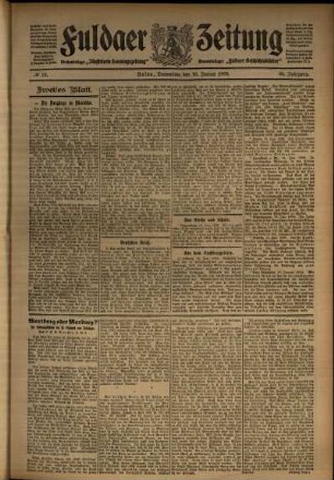 Zweite Ausgabe vom Donnerstag, den 16. Januar 1908.
