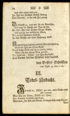 III. Todes-Andacht