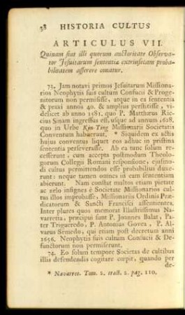 Articulus VII. Quinam sint illi quorum auctoritate observator Jesuitarum sententiae extrinsecam probilitatem asserere conatur.