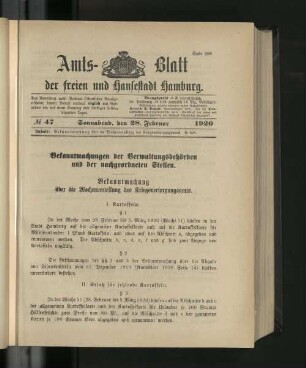 No. 47, 28. Februar 1920