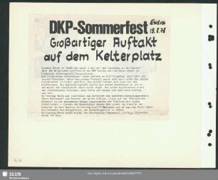 DKP-Sommerfest, 19. August 1978