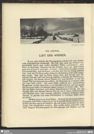 VIII. Kapitel, Luft und Wasser