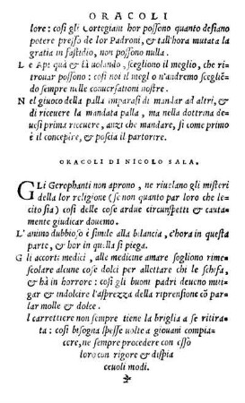 Oracoli Di Nicolo Sala.