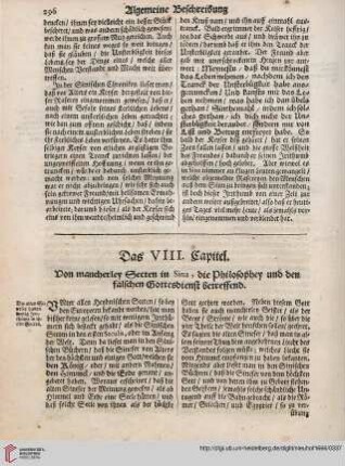Das VIII. Capitel