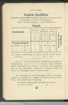 Gepäck-Spedition