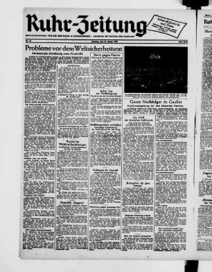 Ruhr-Zeitung ; Ausgabe G ; Gelsenkirchen, Bottrop/Gladbeck