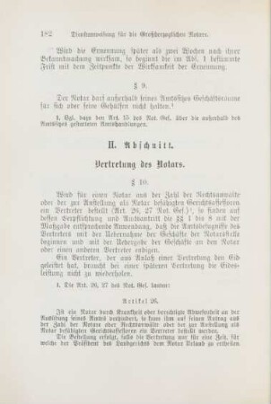 II. Abschnitt. Vertretung des Notars