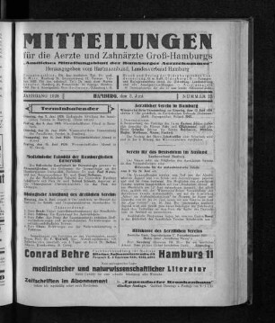 Jahrgang 1928, Hamburg, den 3. Juni, Nummer 23