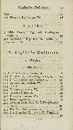 VI. Englische Dubletten.
