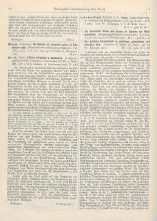 772-773 [Rezension] Lehmann-Haupt, C. F., Israel. Seine Entwicklung im Rahmen der Weltgeschichte