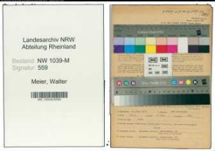 Entnazifizierung Walter Meier , geb. 04.03.1892 (Postbeamter)