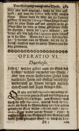 Operatio VI. Diorthosis.
