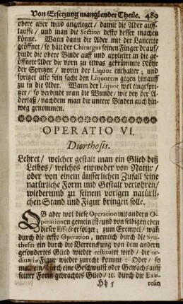 Operatio VI. Diorthosis.