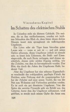 Vierzehntes Kapitel Im Schatten des elektrischen Stuhls